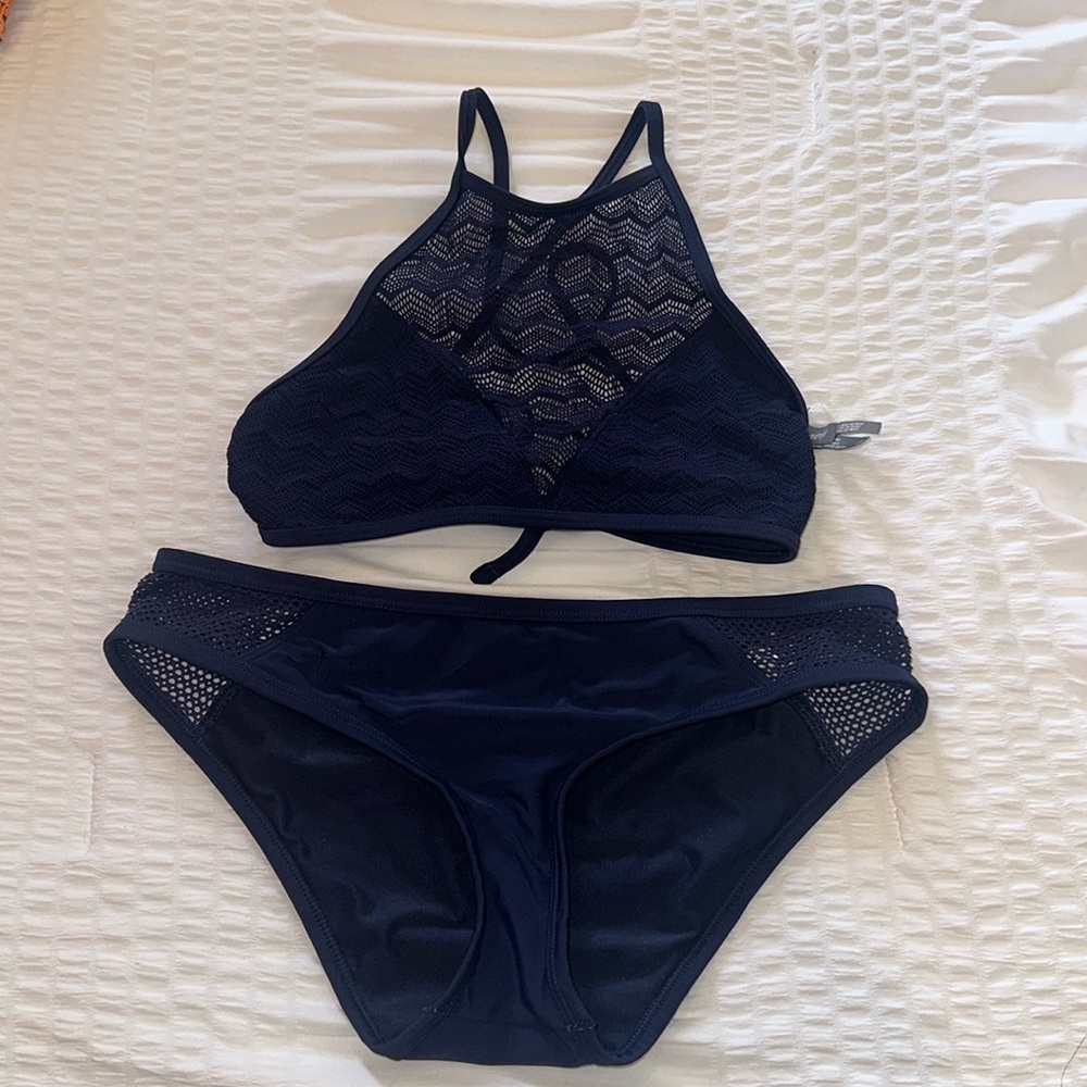 Aerie halter mesh bikini
